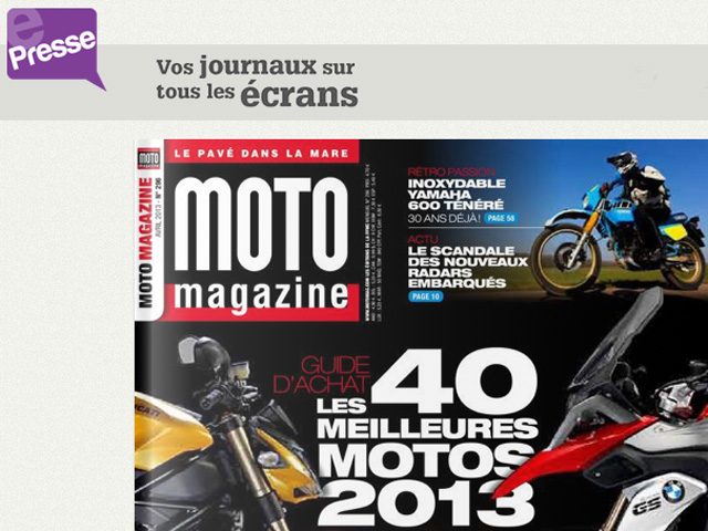 e-Presse : Moto Magazine consultable dans le monde (...)