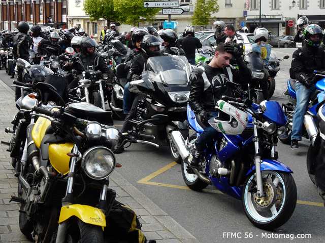 Manifestation à Vannes : 300 motos au rendez-vous