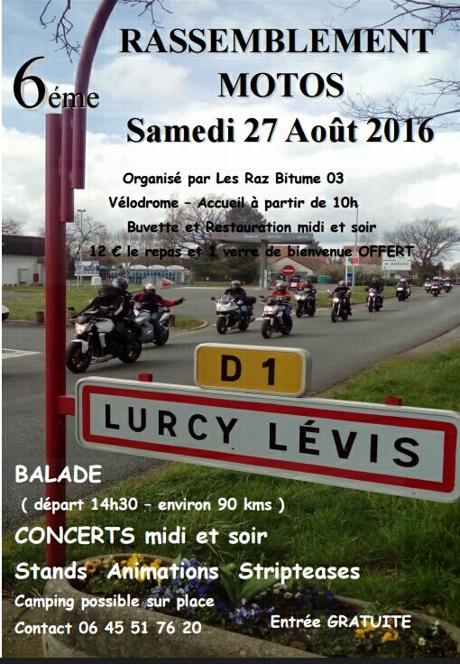Rassemblement motos des Raz Bitume à Lurcy-Lévis (...)