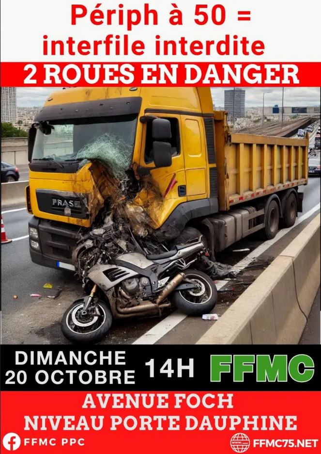 50 km/h sur le périphérique parisien : recours lancé, manifestation ce dimanche !