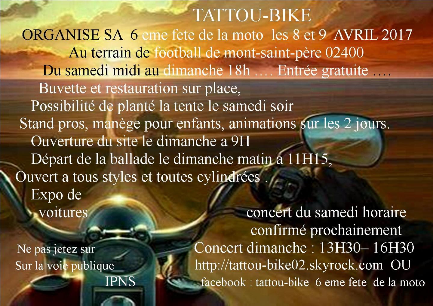 Fête de la moto du Tattou Bike à Mont-Saint-Père (...)