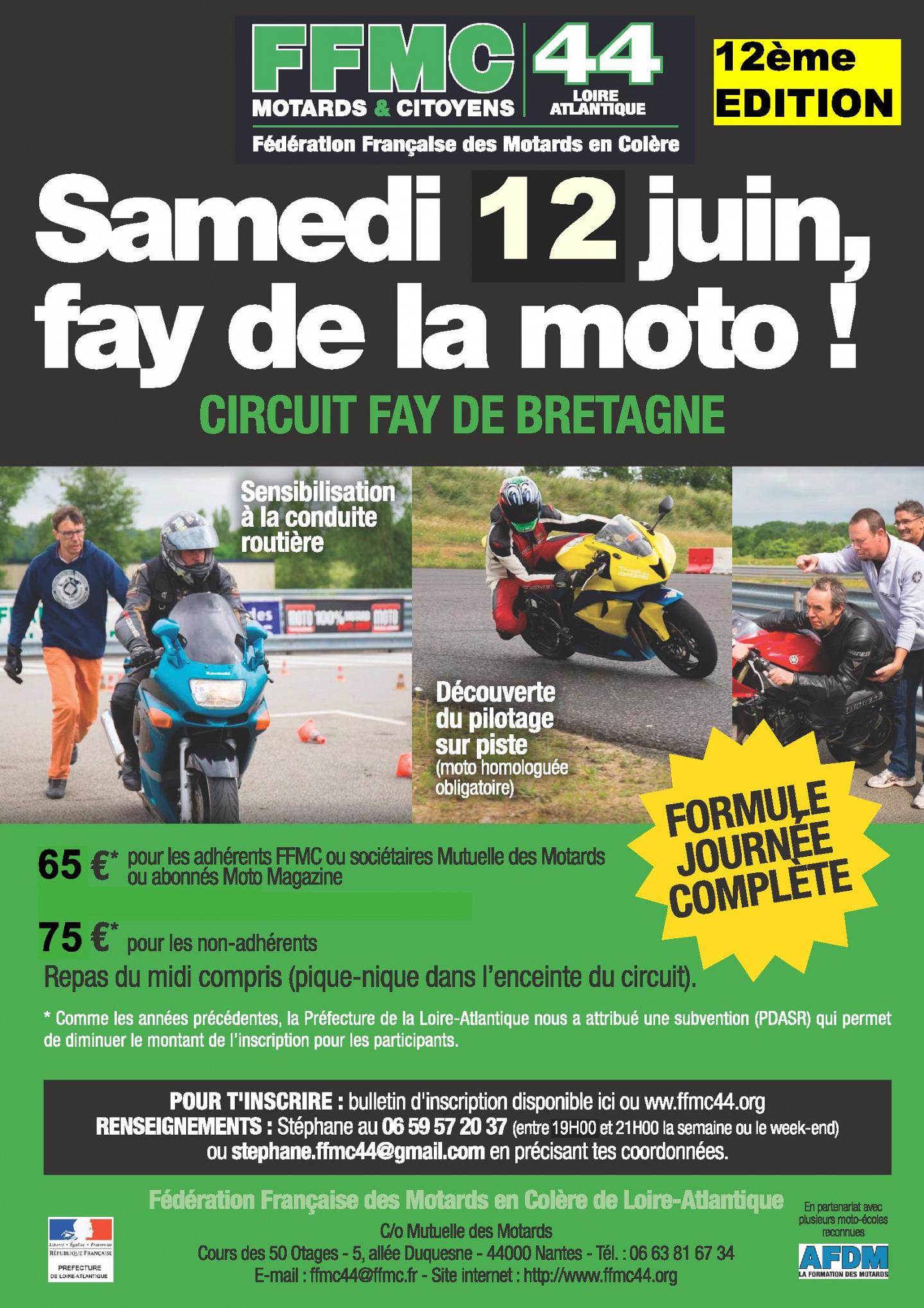 Journée « faites de la moto » - circuit de Fay-de-Bretagne (...)