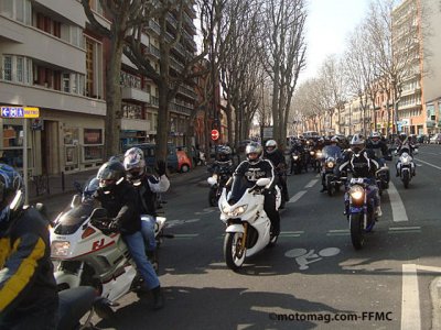 Manif 13 mars Toulouse : les motards dans la ville