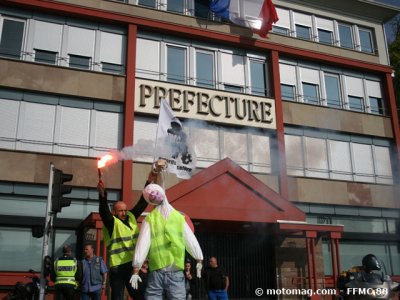 Manifestation FFMC Vosges : symbole
