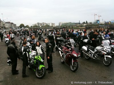 Manif moto à Nantes (44) : rassemblement