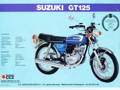 Best seller : Suzuki 125 GT 1976
