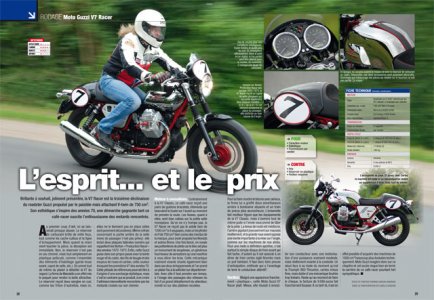 Moto Mag sept 2011 : essai Guzzi V7 Racer
